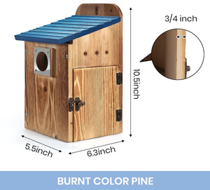 Lüks Su Geçirmez Dayanıklı Kuş Yuvaları Ahşap Mavi Kuş Evleri Mavi Kuşu, Kırlangıç, İspinoz, Çekirdek Kuşu, Kardinal için - Product Image 6