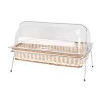 Couverture de Dessert de pain en plastique transparent 1/2 Cake Caddy Flip Cover Cantine Food Cover pour Restaurant Buffet, Maison, Fête
