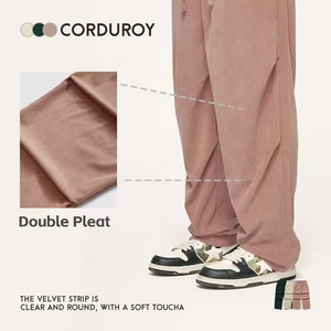 Pantaloni larghi in <span class=keywords><strong>velluto</strong></span> a <span class=keywords><strong>coste</strong></span> pantaloni da <span class=keywords><strong>uomo</strong></span> pantaloni e pantaloni larghi e personalizzati - Product Image 2