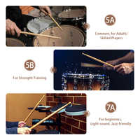 5A Technology Professional Wood Drumsticks American Hickory MUSO MA-18 Drum Accessories Wholesale