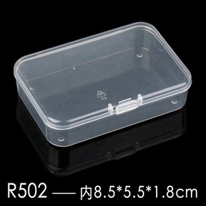 מפעל r502 עשוי מחומר פלסטיק קטן עמיד למים שקוף מלבני לעגילים וטבעות - Product Image 2