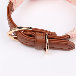 Grosir kerah anjing dipersonalisasi pola bunga mewah mutiara kustom kerah Bandana anjing peliharaan dapat disesuaikan - Product Image 4