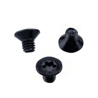 Vis à tête fraisée Torx M4, acier au carbone oxydé noir, tête plate hexalobulaire, classe 4.8 6.8 DIN 7500 pour usage industriel