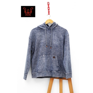 Sweat à capuche en denim tricoté pour homme – Pull à capuche en jersey doux lavé - Product Image 1