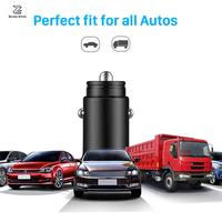 Chargeur de voiture 4.8A Fast PD USB C, bloc de charge rapide Dual Port Plug Cargador Carro Lighter Adapter for Phone