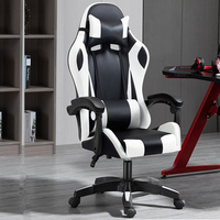 Chaise de jeu ergonomique inclinable en cuir pour PC, prix usine 2025, avec repose-pieds, éclairage RGB et massage
