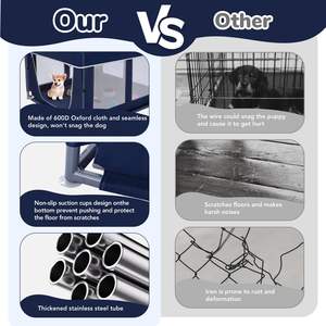 42x42x25.6 inç taşınabilir katlanabilir <span class=keywords><strong>Pet</strong></span> oyun parkı kapalı katlanır kare güvenlik çiti köpek kedi oyun <span class=keywords><strong>Yard</strong></span> için - Product Image 4