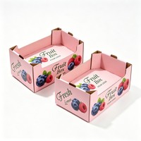 Boîte à fruits en carton ondulé B écologique pour impression numérique – Myrtilles / Pastèques / Cerises / Melons Hami