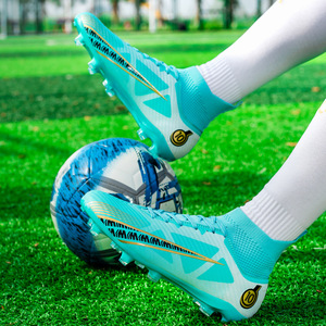 <span class=keywords><strong>Scarpe</strong></span> da Calcio con Tacchetti Alti per Adulti, <span class=keywords><strong>Scarpe</strong></span> da Allenamento Antiscivolo per Studenti e Bambini, Calzature Unisex in PU per Calcio FG <span class=keywords><strong>TF</strong></span> - Product Image 2