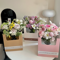 Boîte en carton personnalisée pour l'emballage de fleurs, boîte de transport pour fleuristes, jardinage, cadeaux