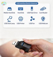 Mini Adaptador Hub USB 3.0 Compacto, Extensor Mini Splitter de 3 Puertos de Alta Velocidad para PC, Laptop, Disco U, Lector de Tarjetas, en Existencia