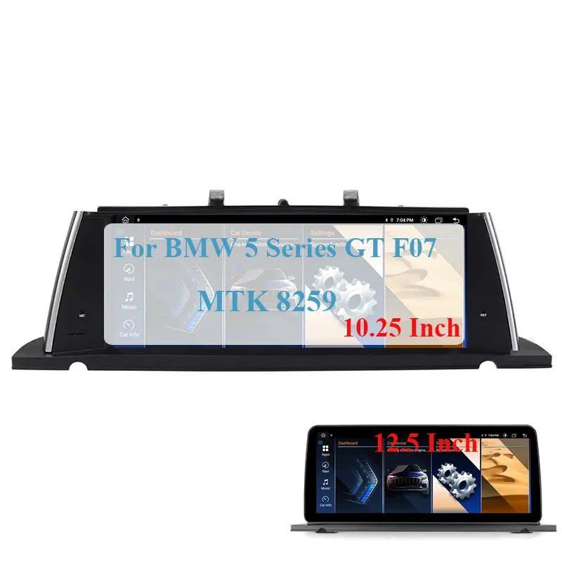 Android Touch Screen 10.25" 12.5" MTK 8581 Wireless Carplay Multimedia Player GPS Navigation For BMW 5 Series GT F07 2010-2016