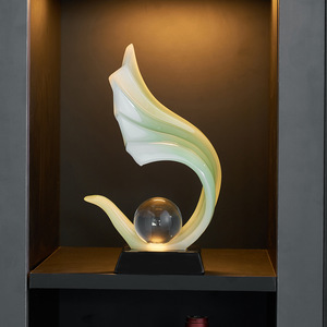 Scultura Fluida in Resina <span class=keywords><strong>di</strong></span> Lusso, Ornamento da Scrivania, Decorazione Personalizzata per Casa, Ufficio, Soggiorno, Regalo Direttamente dalla Fabbrica - Product Image 2