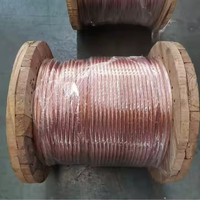 Fil de terre toronné en cuivre nu 4/0 AWG (HDBC) pour la mise à la terre de la distribution électrique, norme ASTM B8/B174
