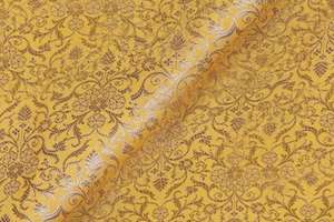 Tela de Brocado de Poliéster Ligera y Ecológica de Lujo con Patrón de Flores Abstractas y Superficie Brillante para Vestidos de Fiesta para Niñas - Product Image 3