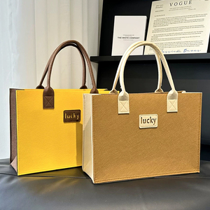 Fournisseur de sacs de haute qualité, logo personnalisé, sacs à main en tissu feutré écologique, sacs de shopping en feutre de laine pour femmes, <span class=keywords><strong>sac</strong></span> fourre-tout - Product Image 1