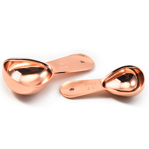 Tazas Medidoras de Acero Inoxidable Color Oro Rosa de <span class=keywords><strong>1</strong></span> Cucharada (15 ml) y <span class=keywords><strong>2</strong></span> <span class=keywords><strong>Cucharadas</strong></span> (30 ml) para Café FL - Product Image 2