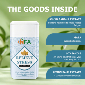 Gélules anti-stress en gros d'usine avec extrait de mélisse et GABA pour soutenir la résilience à la fatigue liée au stress - Product Image 4