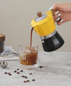 Cafetera <span class=keywords><strong>Moka</strong></span> Italiana Retro de 6 Tazas - Cafetera Espresso de Aluminio para Estufa, Plateada, Portátil, para el Hogar y la Cocina - Product Image 5