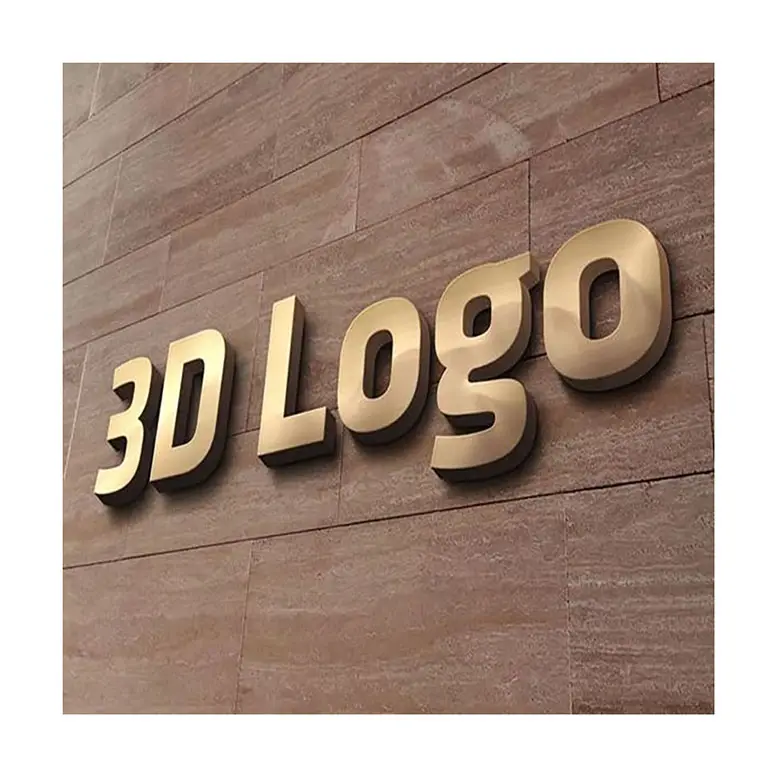Lasergeschnittene individuelle Logo-Buchstaben Geschäftsschilder 3d-Wandlogo 3d-Metallschild brief Unternehmens-Namensschild