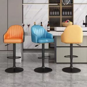 Tabourets <span class=keywords><strong>de</strong></span> <span class=keywords><strong>bar</strong></span> modernes en cuir réglables et pivotants pour la maison, le <span class=keywords><strong>bar</strong></span>, l'hôtel, le restaurant - Product Image 3
