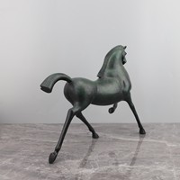 Ornement en métal de cheval de marche simple et vintage pour bureau, chambre, salon, meuble TV, accessoires pour la maison