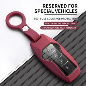 Housse de protection pour clé de voiture en caoutchouc de silicone liquide pour BYD Han EV Dolphin Song Plus DMI Seagull Yuan UP Qin Pro Seal <span class=keywords><strong>06</strong></span> <span class=keywords><strong>Escort</strong></span> 7 Tang L - Product Image 1