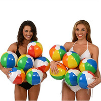 Jouets gonflables géants pour fête de plage : palmier, flamant rose, arbre, ballon de plage, perroquet, requins