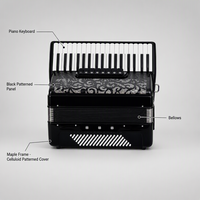 Accordéon 37 touches 80 basses à prix de gros, avec anches italiennes et 7+3 commutateurs de registre, plusieurs couleurs disponibles, fourni par le fabricant