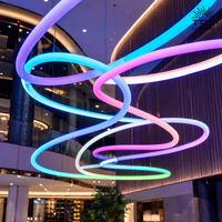Tube néon LED flexible en silicone RGBW 24V 360 degrés avec télécommande et variateur d'intensité pour éclairage architectural et signalétique