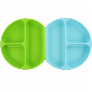 Plato de Silicona para Bebé Naike, Servicio de Moldeo Personalizado, Fábrica OEM/ODM, Vajilla con Logotipo Personalizado, Juego de Platos para Niños Pequeños - Product Image 3
