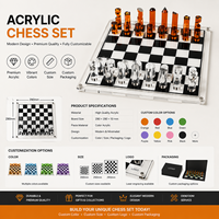 Échiquier en acrylique rose de haute qualité, vente en gros, jeu d'échecs, jeu de divertissement pour adultes et enfants, jouet traditionnel