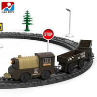 35 pièces de train électrique miniature avec rails circulaires, jouets de train avec lumières, rails de train pour enfants