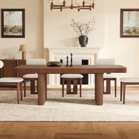 Table à manger nordique et chaise combinaison Simple moderne ménage chêne Table à manger en bois massif meubles de salle à manger en gros