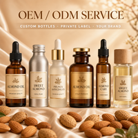LCHBIO Minyak Pembawa Ekstrak Herbal Almond Manis 100% Murni Cold Pressed Grosir Massal Tanpa Pemurnian Kelas Kosmetik Alami