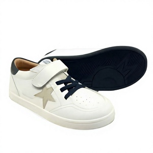 Chaussures décontractées pour bébé en cuir blanc, fermeture à lacets, semelle en caoutchouc, soutien de la voûte plantaire, antidérapantes, 13-24 mois, unisexe, toutes saisons - Product Image 1