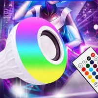 Ampoule LED de fête E27 RGB à intensité variable avec télécommande, changement de couleur avec musique pour les fêtes, les anniversaires et l'éclairage des fêtes
