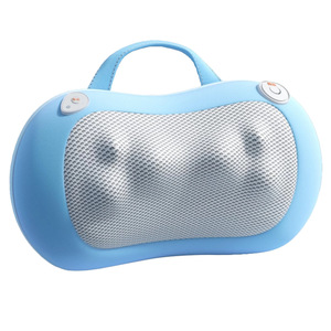 AUX Rechargeable Massage Pillow Heated Neck Back Shoulder Waist Massager Multifunctional PU Leather Lithium Battery - Product Image 1