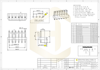 Connecteurs de bornes et accessoires HC-VH-3A3-M en laiton, pas de 3,96 mm, mâle/femelle, IP20, à broches courbées, pour carte PCB, à sertir