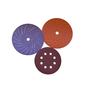 Diskus Amplas Keramik Ungu <span class=keywords><strong>Hook</strong></span> <span class=keywords><strong>and</strong></span> <span class=keywords><strong>Loop</strong></span> Bulat, Diskus Velcro, Diskus Amplas untuk Penghapusan dan Perataan Permukaan Multi Lubang P240 - Product Image 2