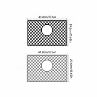 Tapis d'évier en silicone à motif nid d'abeille, protection d'évier de cuisine auto-drainant, tapis de séchage anti-rayures pour vaisselle et casseroles