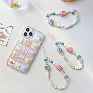 Cordón de cadena de cuentas para teléfono móvil, cadena de teléfono móvil con nailon Compatible con teléfono para niñas - Product Image 3