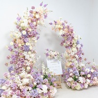 NINI Großhandel Rosa-Lila Künstlicher Hochzeitsbogen Echt Aussehender Blumenbogen Umweltfreundlicher Künstlicher Blumenbogen für Hochzeitsdekoration