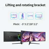 Usine nouveau moniteur LED Super large de 49 pouces écran incurvé 5K 120Hz/165Hz/240Hz Interface riche pour les tâches graphiques de jeu