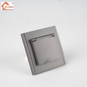 Trendy Gray European-style Electrical Wall <strong>Switch</strong> and Socket European Standard 2-gang with <strong>Light</strong> for Home Decoration - Product Image 6
