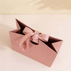 Bolsas de Compras de Lujo Personalizadas con Cinta de Seda, Nuevas Bolsas de Regalo de Papel sin Asas, Impresión Offset, Empaque para Joyería, Logotipo Personalizado - Product Image 2