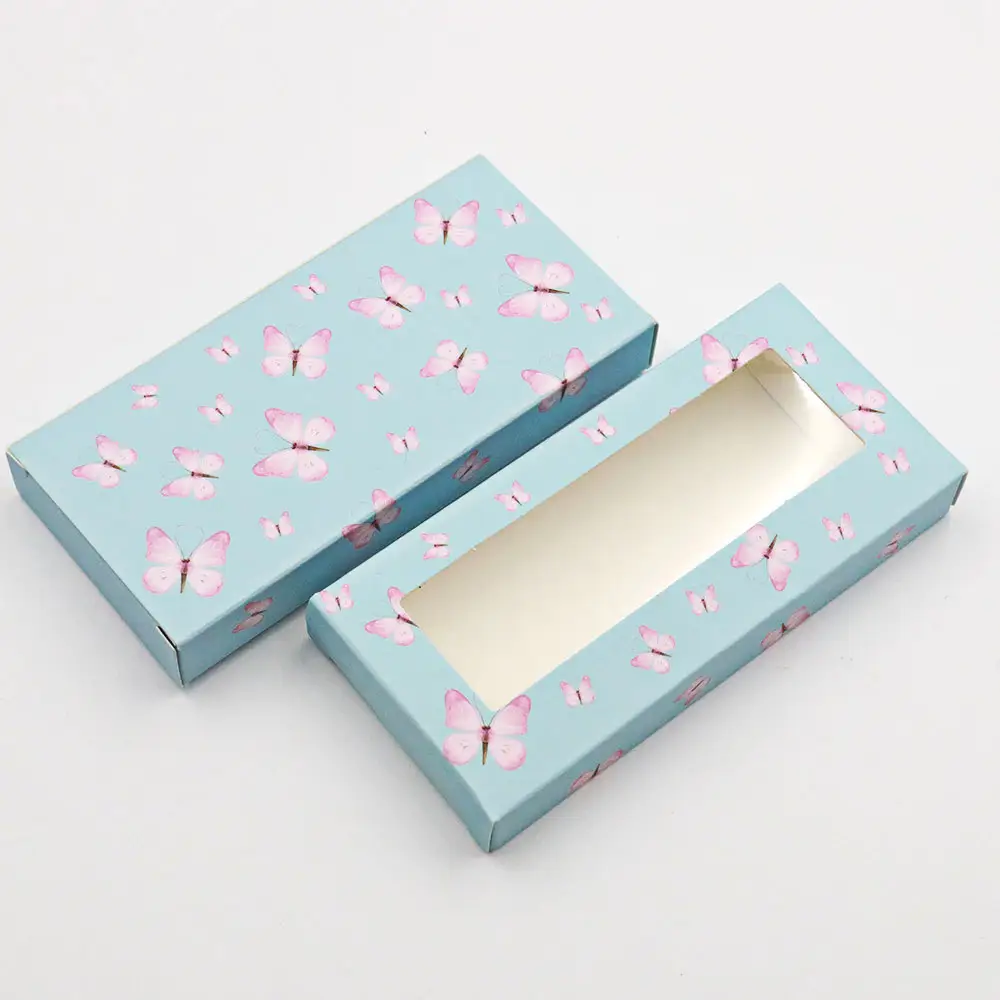 Free design luxury private label custom logo empty paper mink lash false customized eyelash packaging box