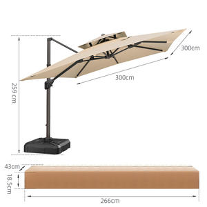 Sombrillas y Bases de Aluminio para <span class=keywords><strong>Patio</strong></span>, Jardín y Playa, Marca HANYI - Product Image 2