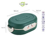 Boîte à lunch thermique en plastique à 3 niveaux grande capacité, faible MOQ, haute qualité, rectangulaire, micro-ondable, portable, style coréen, détachable