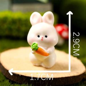 Petites statues de lapins en résine pour l'art de jardin, décoration animale adorable pour les jardins féériques, les terrariums, les travaux manuels DIY - Product Image 3